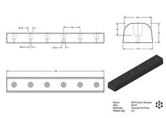 R016 Dock Bumper (765 x 115 x 75 mm)