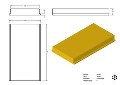 R038 Front Plate (450 x 250 x 50 mm)