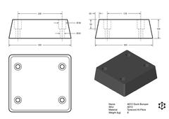 R012  Dock Bumper (330 x 305 x 100 mm)