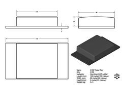 R160 Tipper Pad (152 x 88 x 28 mm)