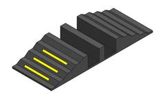 R229 Rubber Hose and Cable Ramp (820 x 310 x 102 mm)