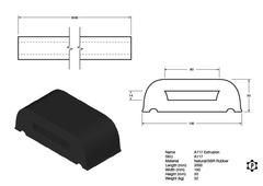 R117 Extrusion (150 x 50 x 3000 mm)