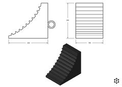 R142 Vehicle Wheel Chock (230 x 160 x 205 mm)