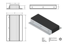 R026 Dock Bumper (600 x 250 x 100 mm)